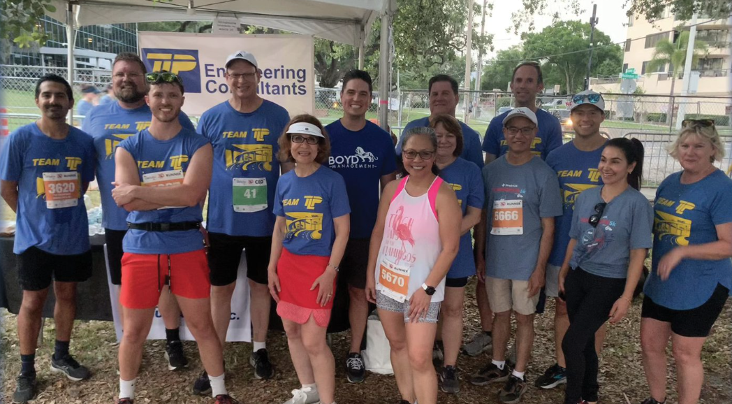 TLP Engineering Consultants staff taking part in a community charity run